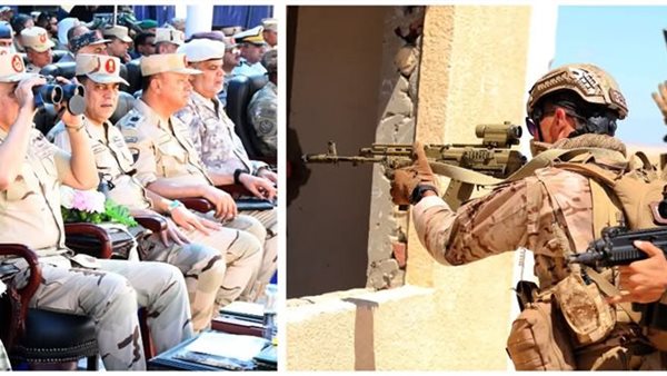 رئيس أركان حرب القوات المسلحة يشهد تنفيذ أحد الأنشطة التدريبية الرئيسية للتدريب المصرى الأمريكى 