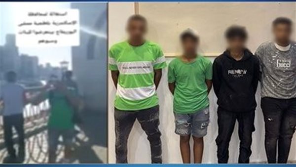 فيديو مثير.. 4 شباب يعاكسون الفتيات بالمنتزة وتدخل عاجل من الداخلية | شاهد