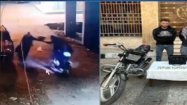سرقة بالشارع.. لحظة اختطاف حقيبة سيدة مسنة على دراجة نارية بالغربية | فيديو