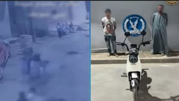 فيديو صادم.. ضبط قائد دراجة كهربائية صدم سيدة وهرب في بني سويف | شاهد
