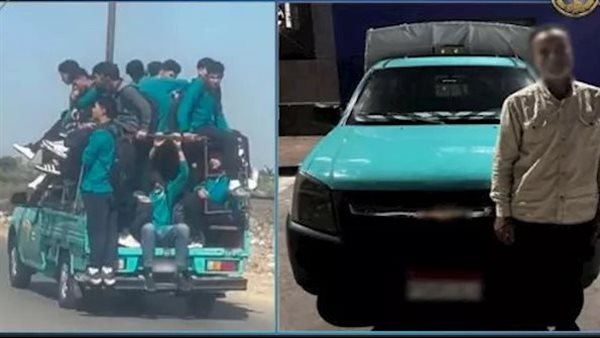 فيديو صادم.. سائق نصف نقل يحمل طلابا في الصندوق الخلفي للسيارة | شاهد